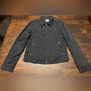 Calvin Klein Black Full Zip Cotton Jacket Women's size 8